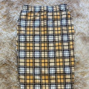 Yellow Plaid Skirt